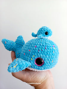 Plush Whale mom and babies