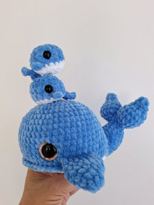 Plush Whale mom and babies